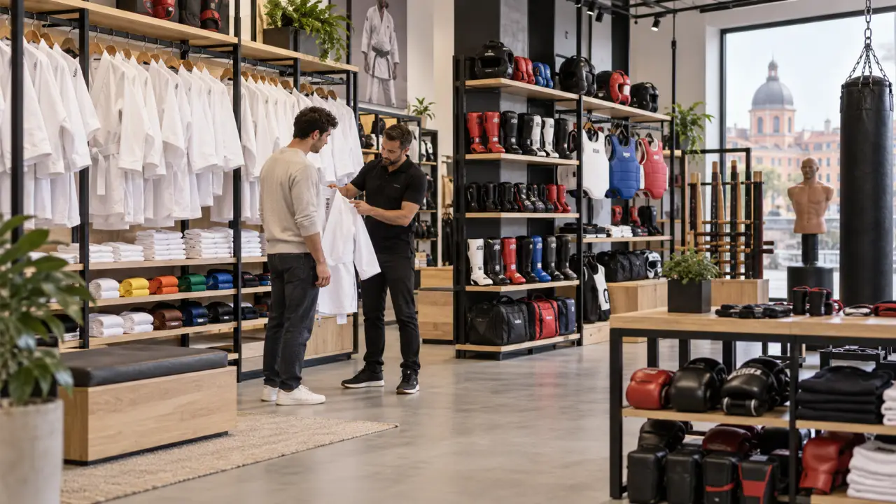 Une boutique d’arts martiaux à Toulouse pour choisir tenue, protections et matériel adapté