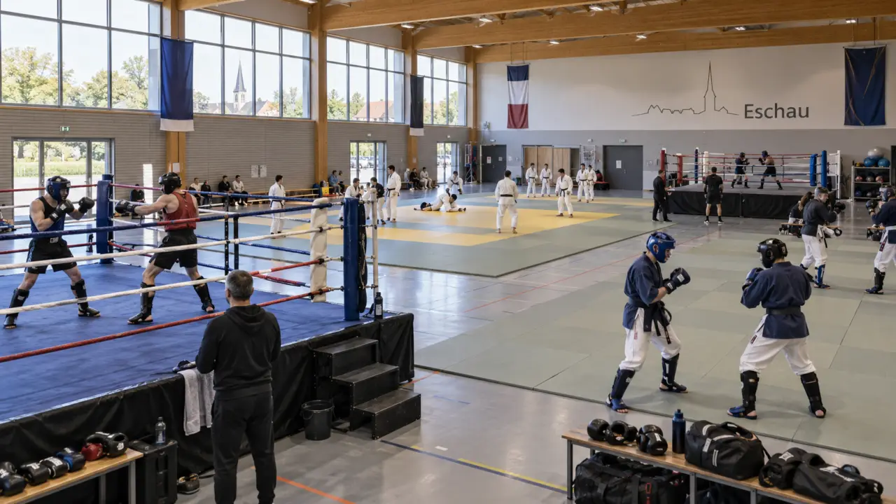Arts Martiaux Eschau : judo, savate et yoseikan, avec deux rings à repérer