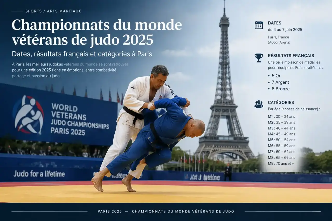 Championnats du monde vétérans de judo 2025 : dates, résultats français et catégories à Paris