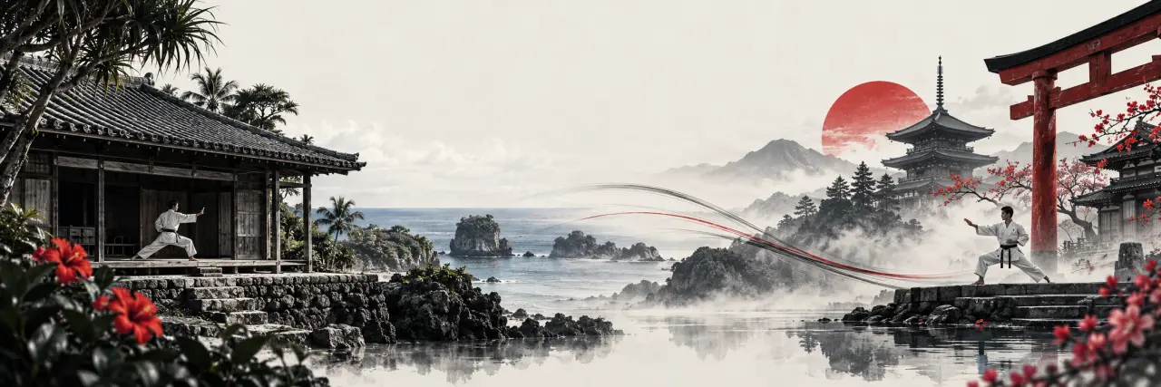 Origine du karaté : né à Okinawa, transformé au Japon